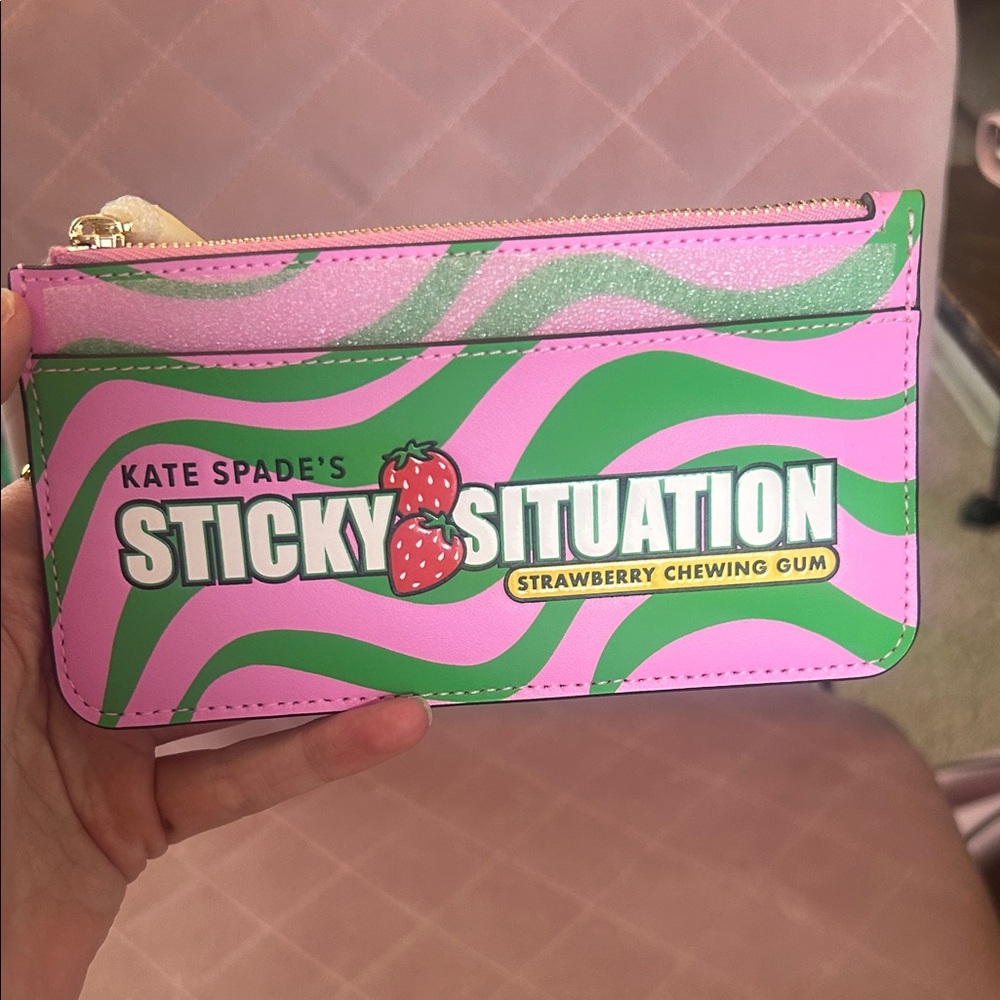 Kate Spade bubble gum large slim card holder